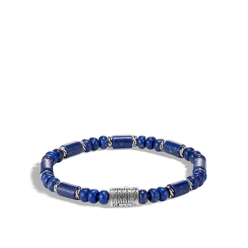 Classic Chain Bead Bracelet with Lapis Lazuli