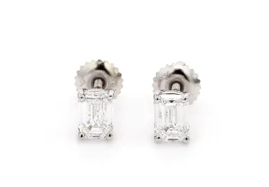 Classic Emerald Earrings 1 1/2 CTW. IGI Certified