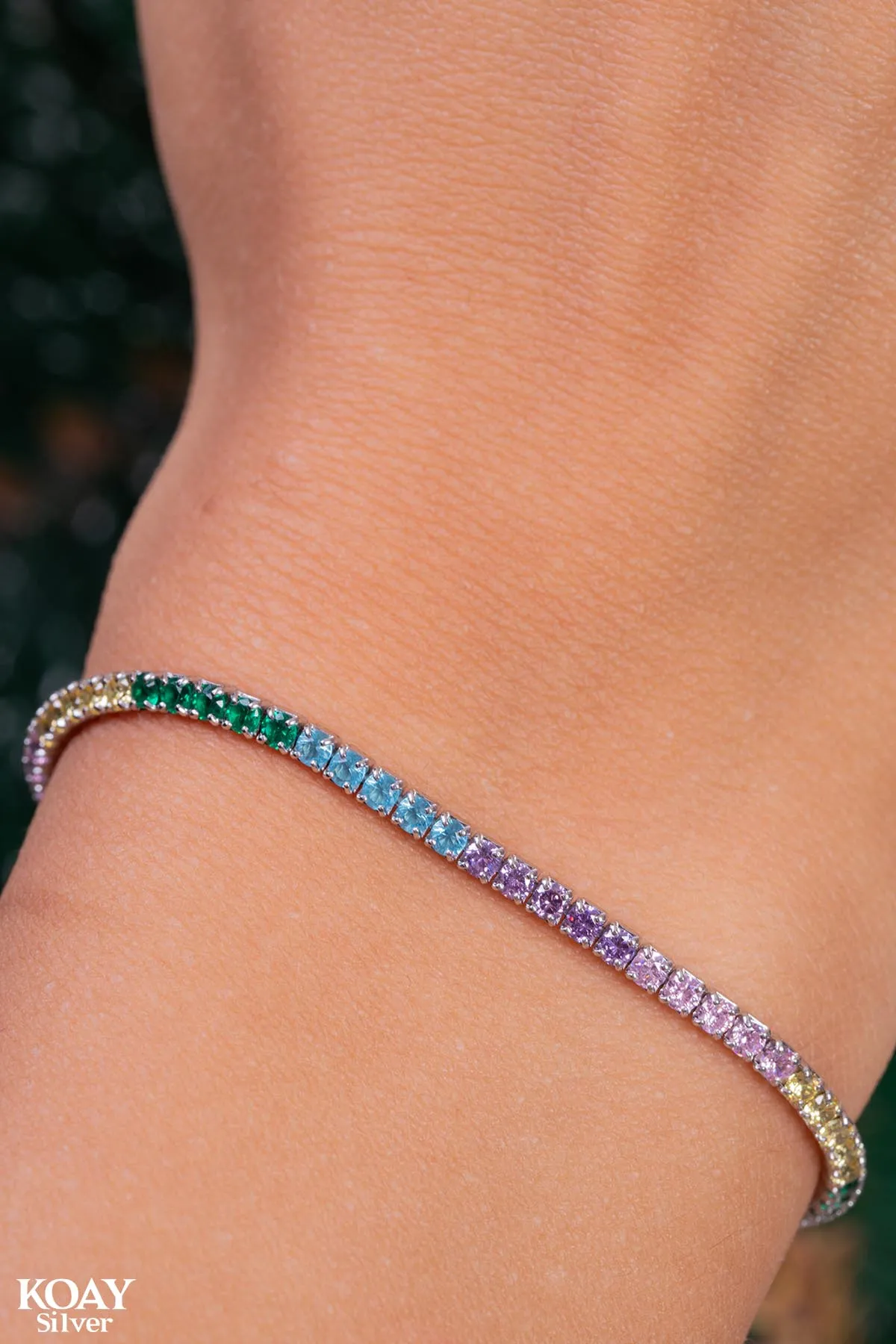 Colored Tennis (03) Bracelet