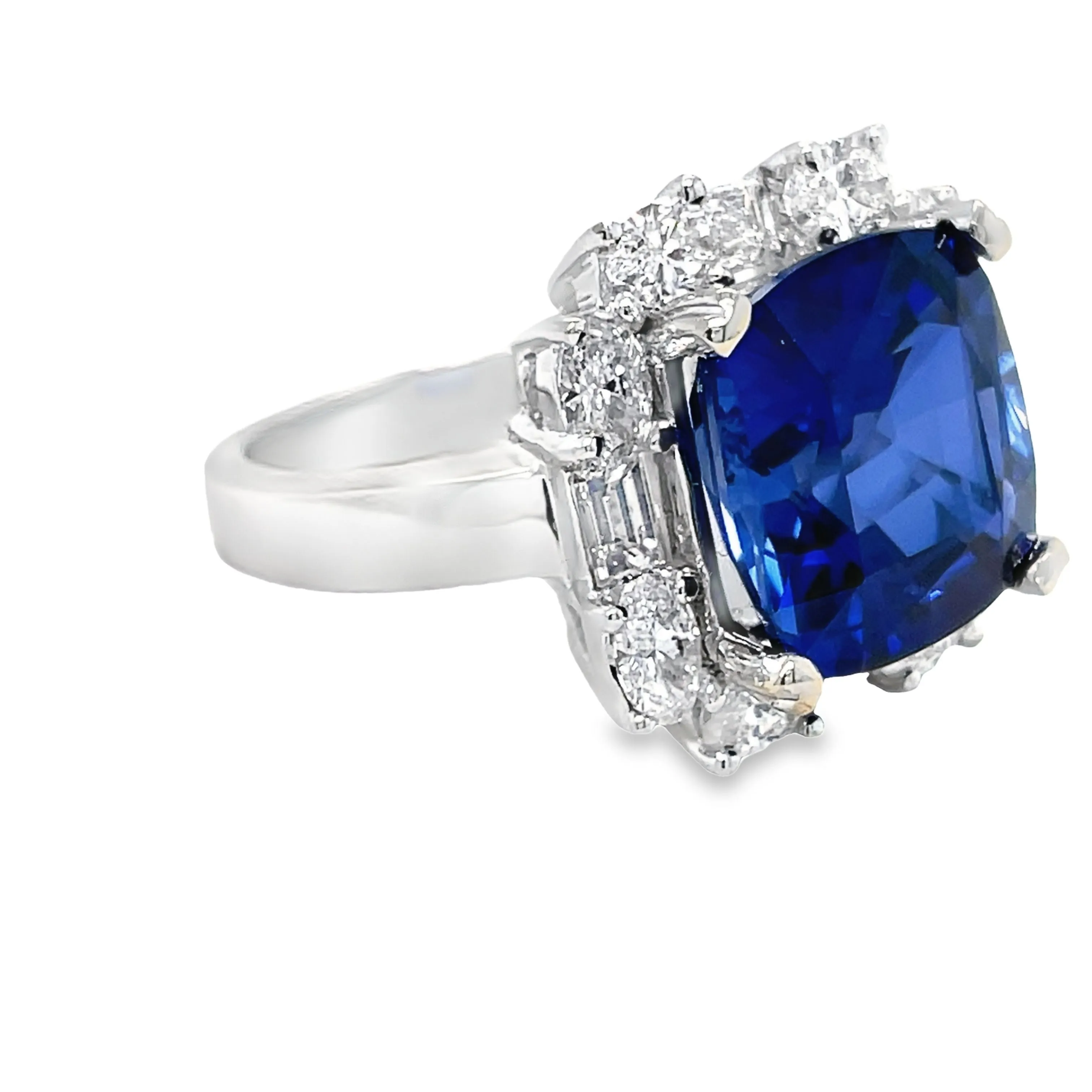 Cushion Cut Tanzanite & Diamond Cocktail Ring