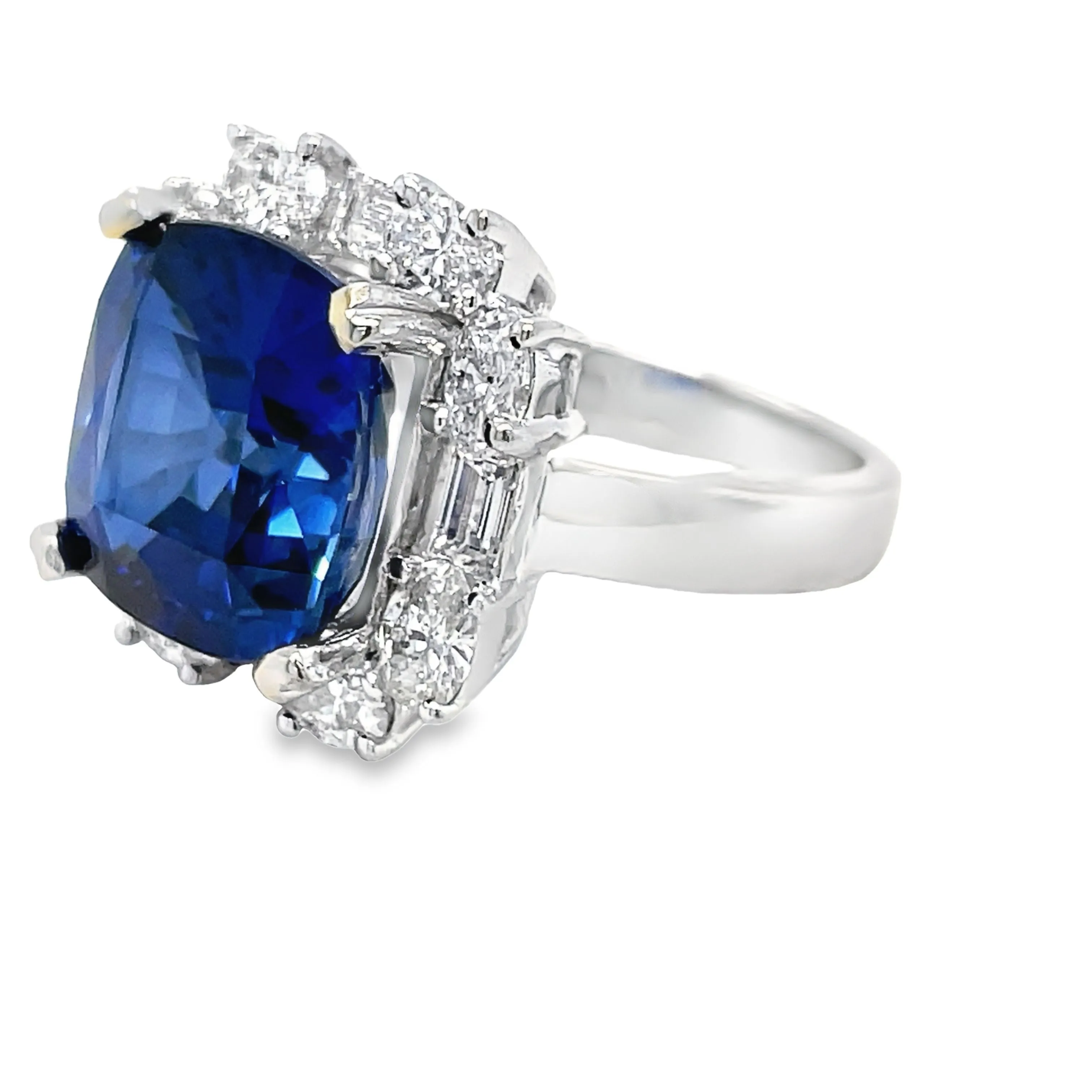 Cushion Cut Tanzanite & Diamond Cocktail Ring