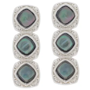 Cushion Mystic Topaz Sterling Silver Earrings with Accent