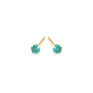 December Birthstone 14k Gold Plated Stud Earrings