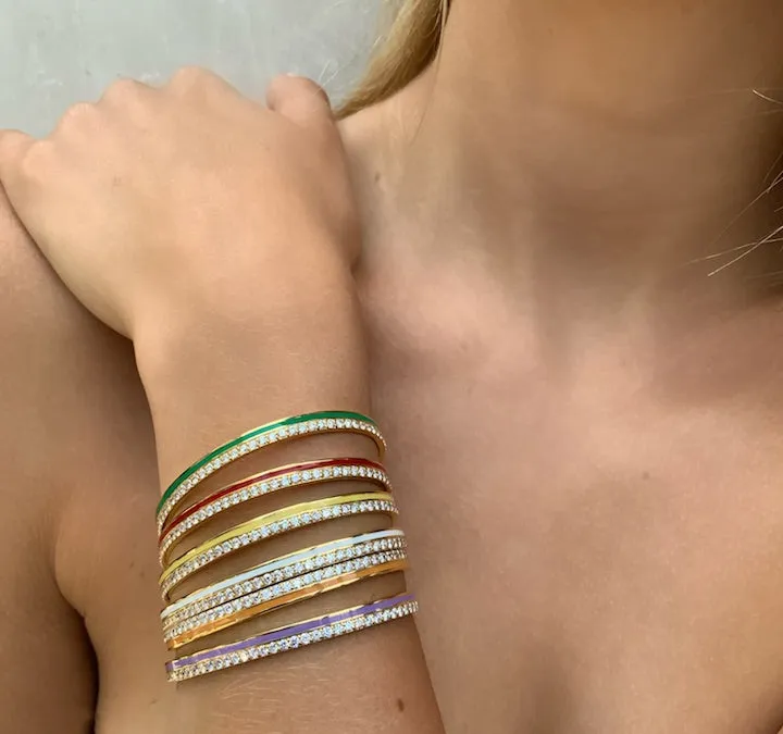 Diamond Enamel Cuff