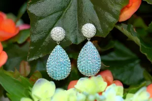 Diamond Topaz Pave Earrings