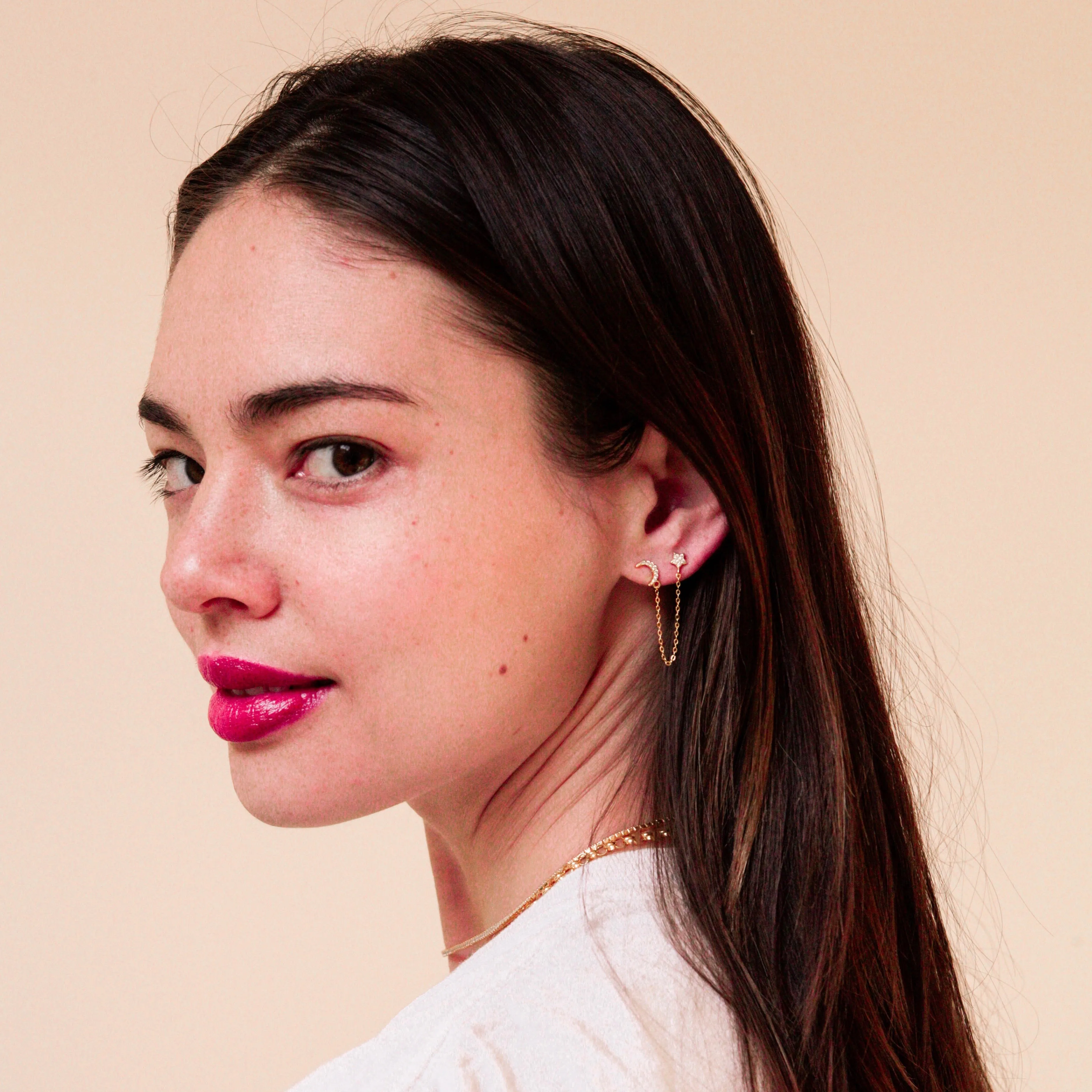 DREAMER CHAIN STUDS GOLD