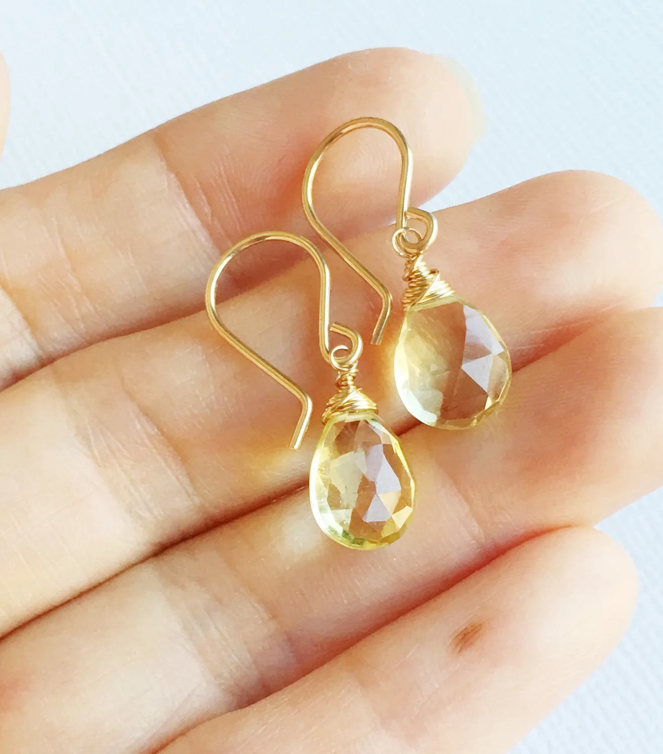 Earrings Nalani - Lemon topaz  (E124)