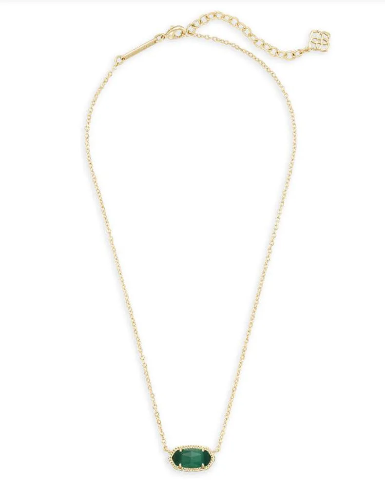 Elisa Necklace Gold Emerald Cats Eye by Kendra Scott