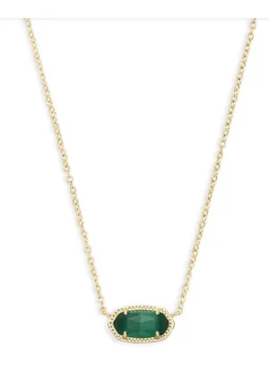 Elisa Necklace Gold Emerald Cats Eye by Kendra Scott