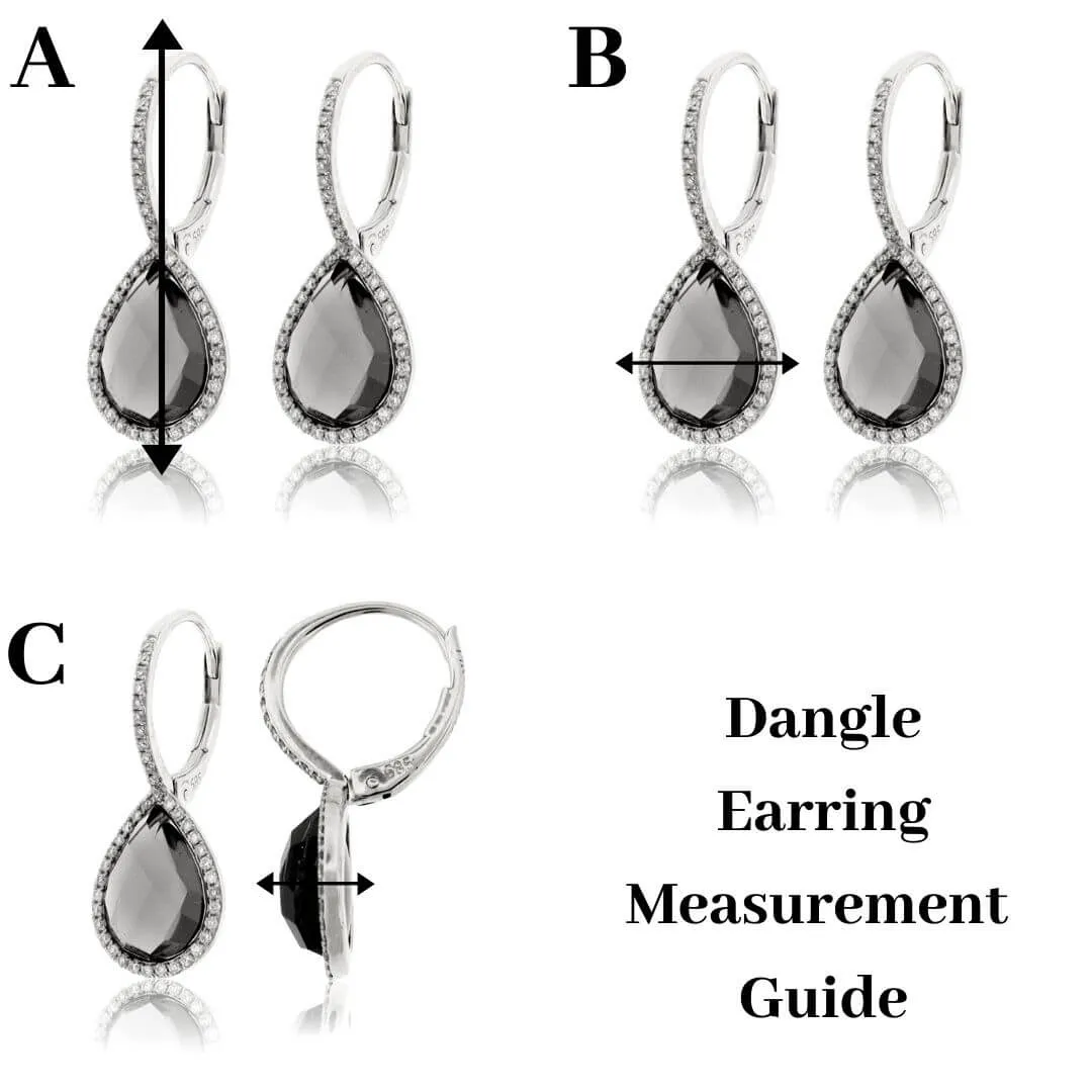 Emerald & Diamond Halo Dangle Style Earrings
