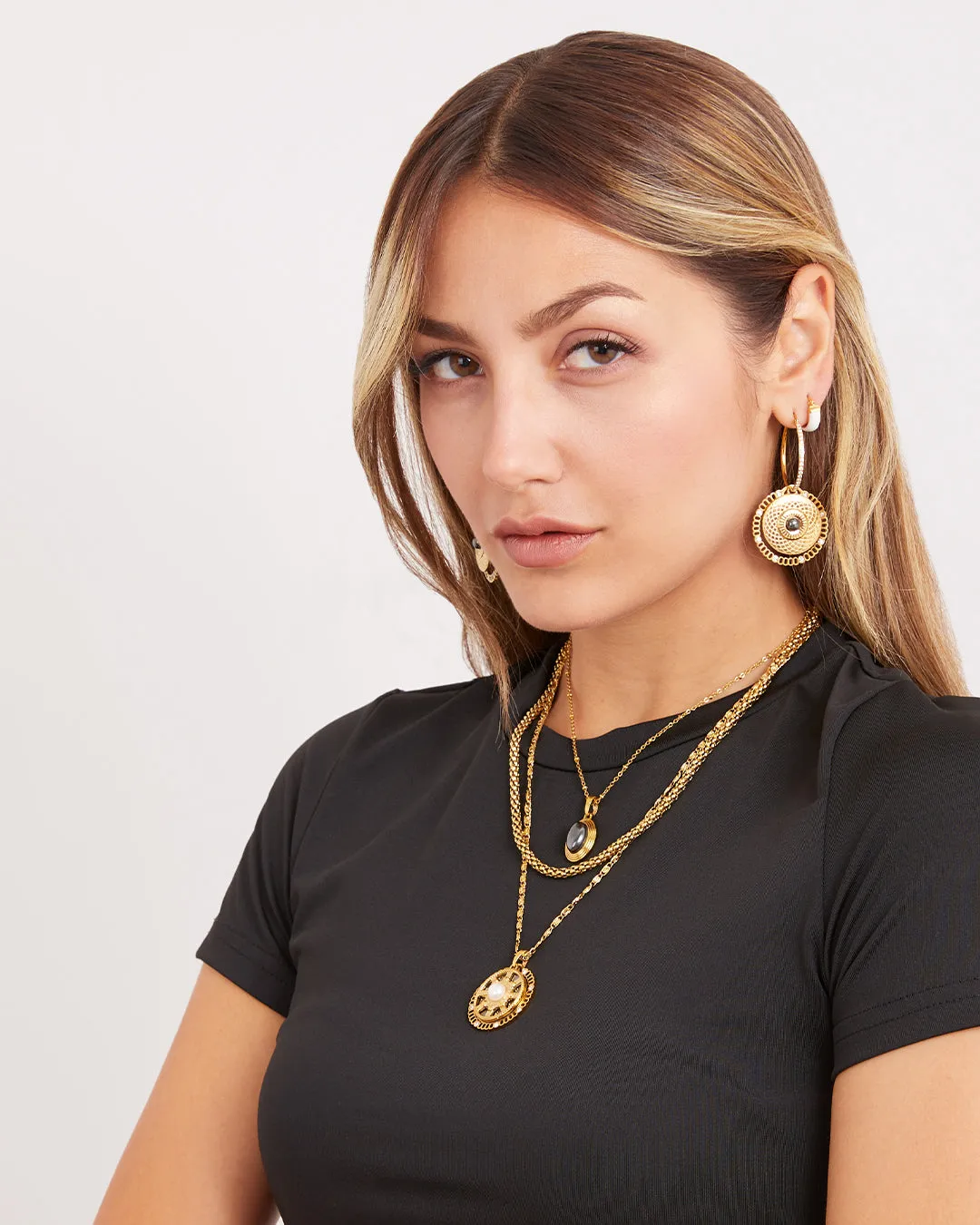 Eternity Hematite Statement Earring Pendants