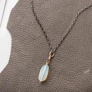 Ethiopian Opal Nugget Drop Necklace