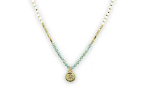 EUDORA MINT BEADED NECKLACE