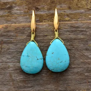 Exclusive Turquoise Teardrop Earrings