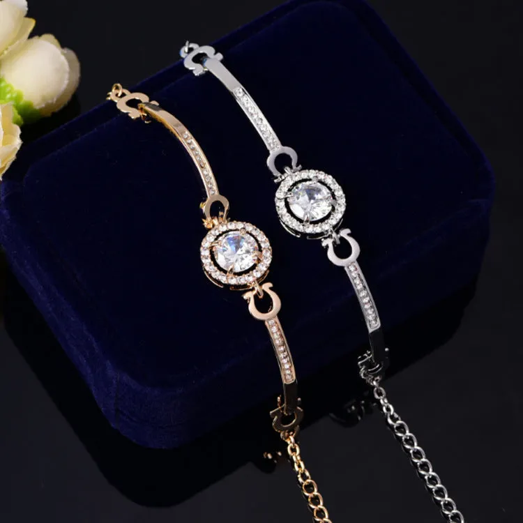 Fashion copper zircon bracelet