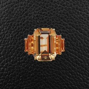 Five Stone Citrine Cocktail Ring