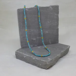 Gemstone and Gold Beaded Necklace