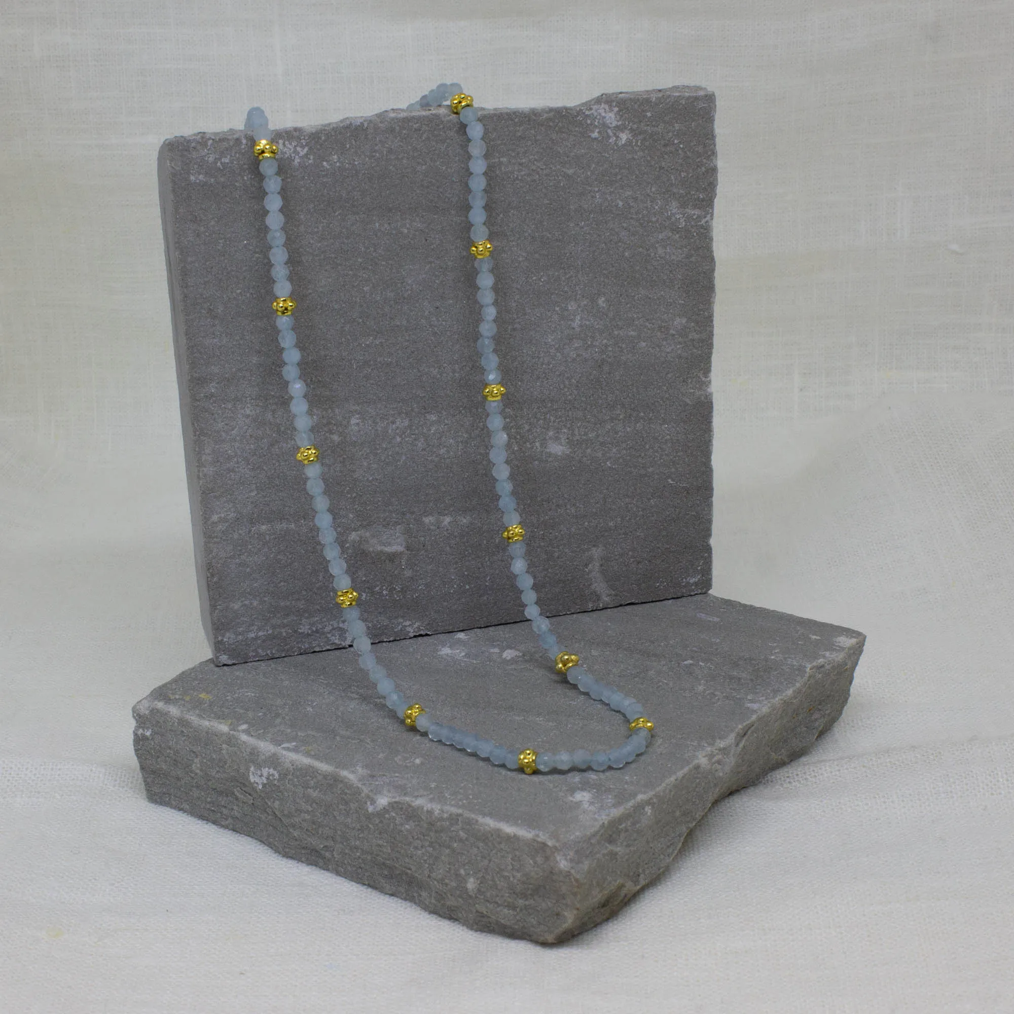 Gemstone and Gold Beaded Necklace