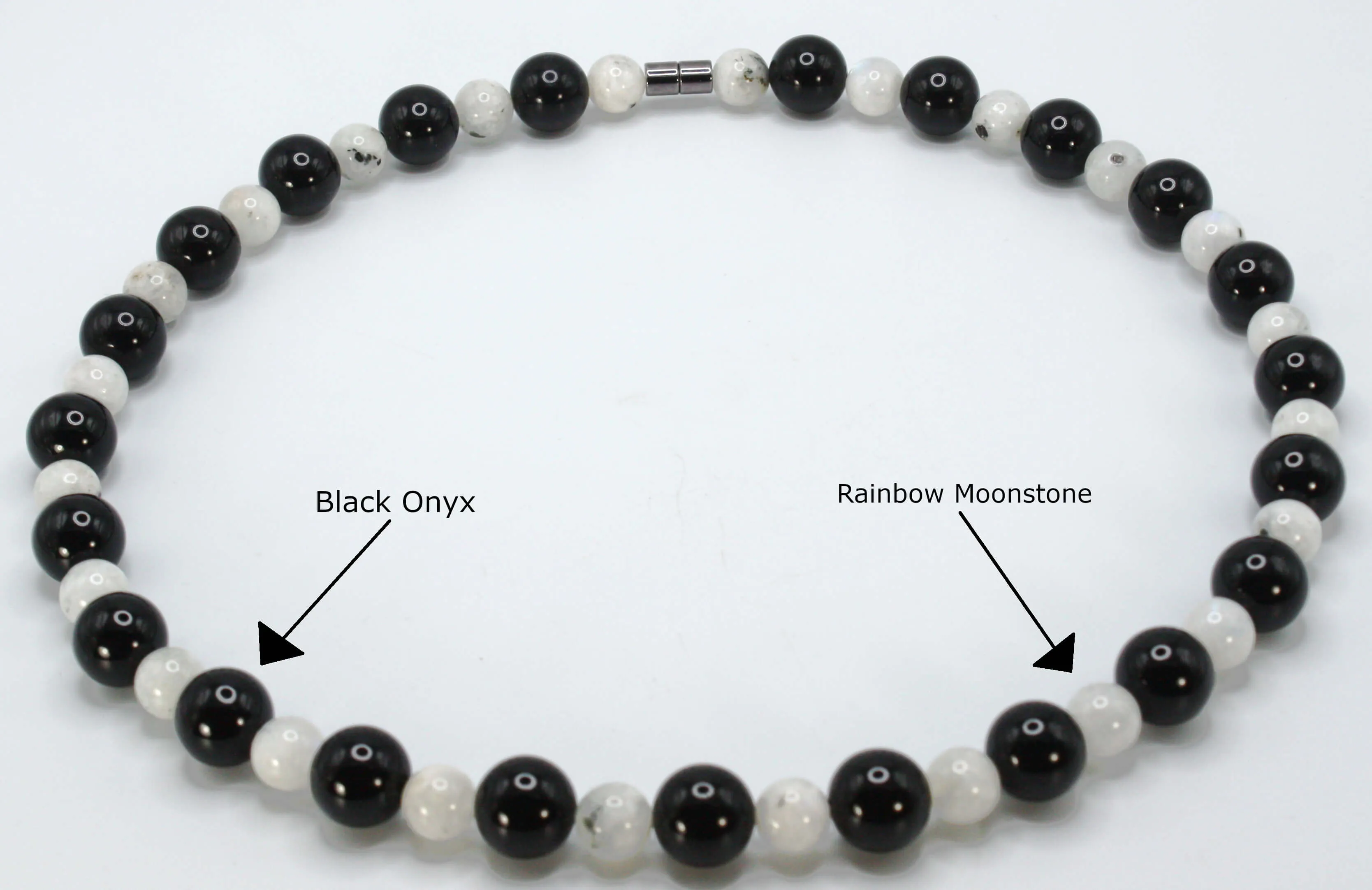 Genuine Obsidian and Lapis Lazuli Necklace - Gift for Men/Woman - 14mm and 10mm Bead Diameter Necklace