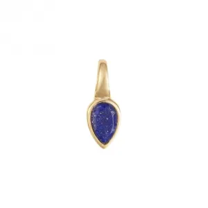 Gold Plated Birthstone September Lapis Lazuli Pendant P5222