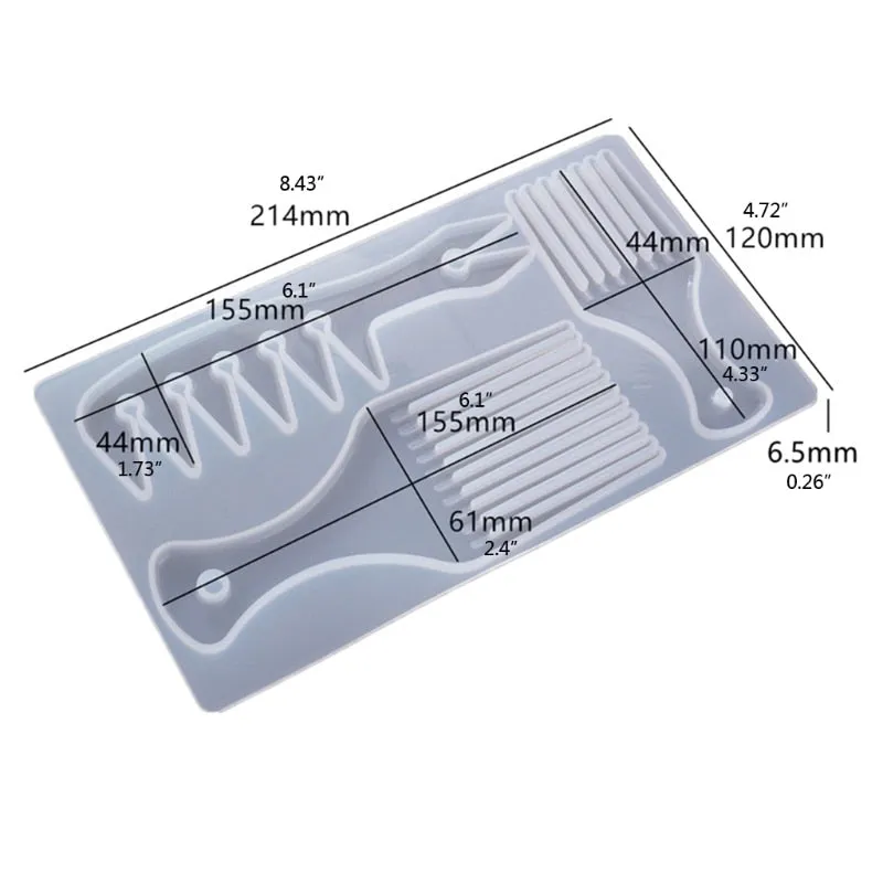 Hair Pick Comb Resin Mold, Unique Mold