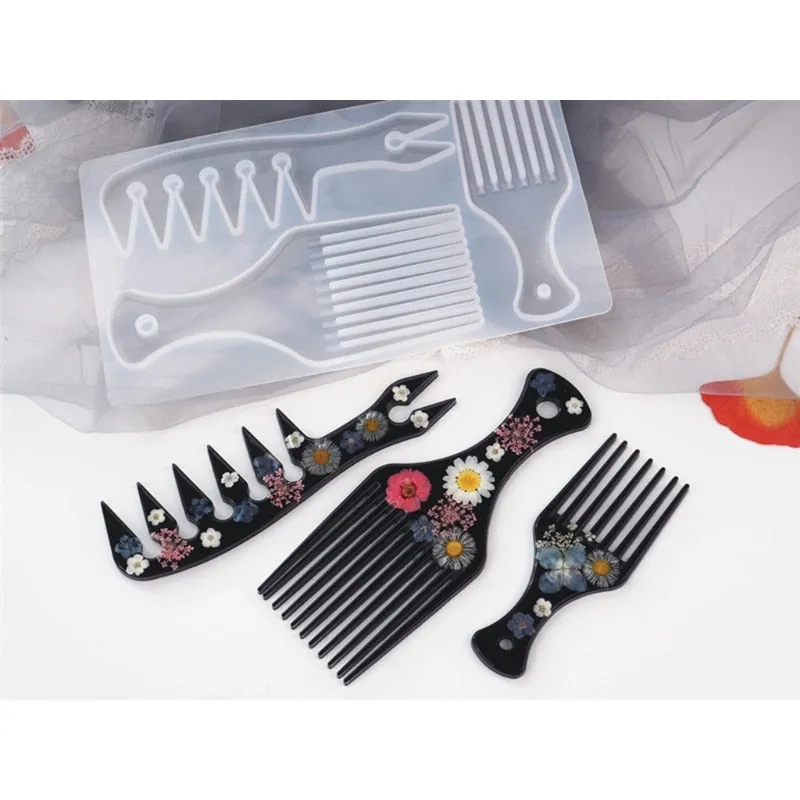 Hair Pick Comb Resin Mold, Unique Mold