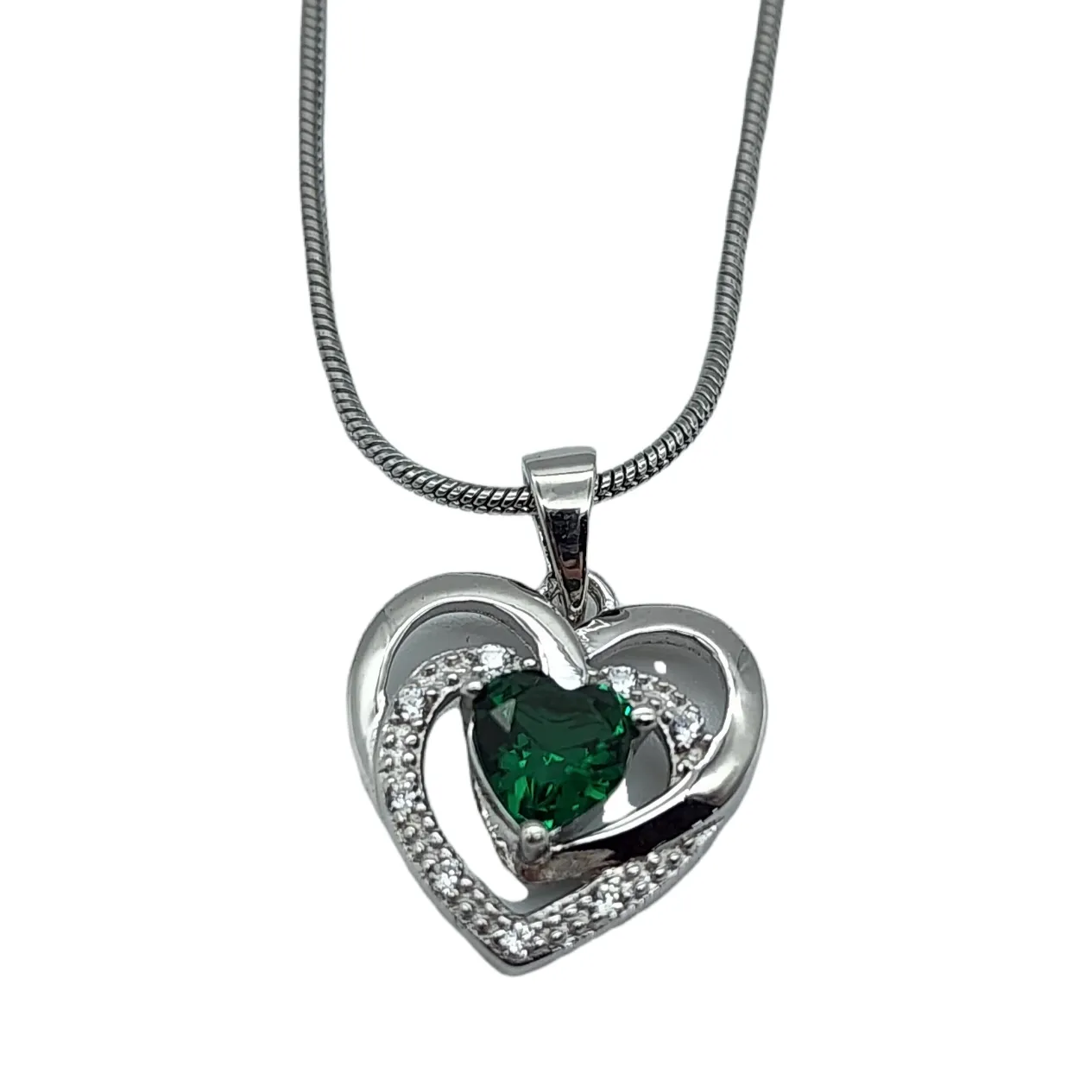 Heart Emerald Necklace