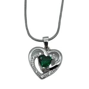 Heart Emerald Necklace