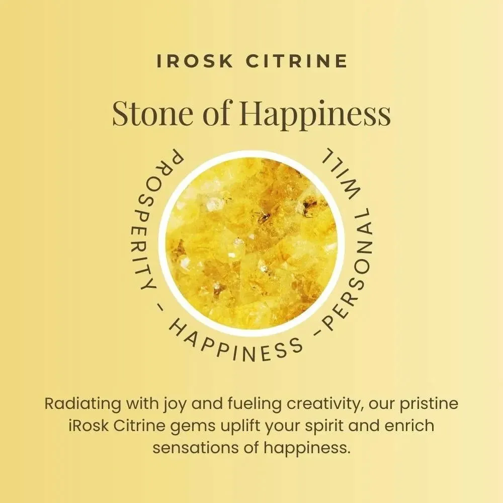 Heart Shape Citrine Stone Necklace in Silver | Irosk Australia ®