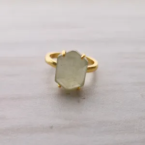 Hexagon Cut Cocktail Ring