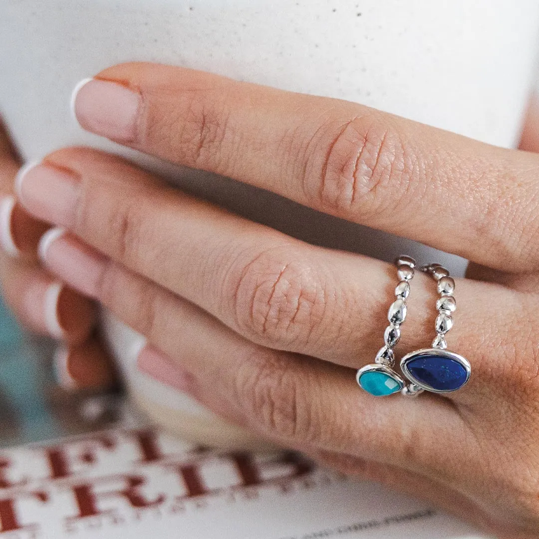 Kit Heath Coast Pebble Azure Grande Gemstone Ring