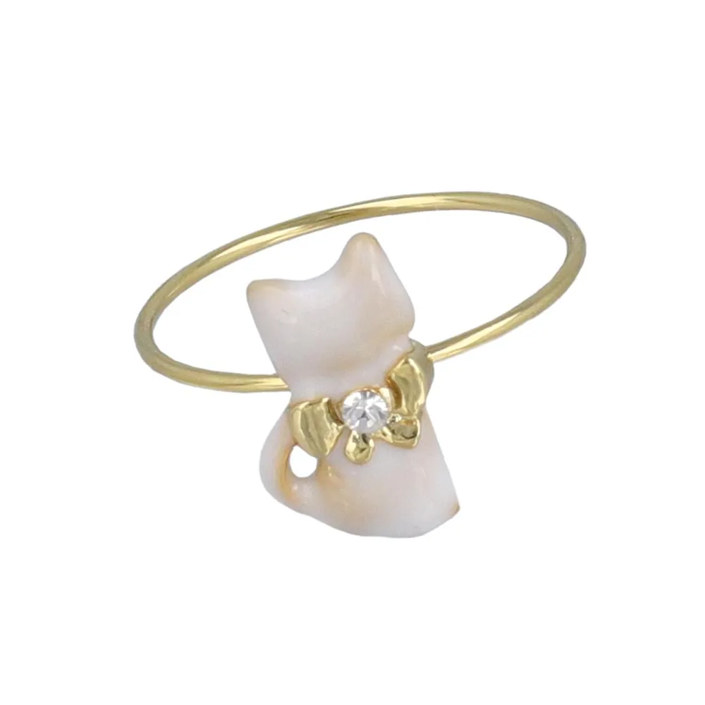 Kitten with Bowtie Ring
