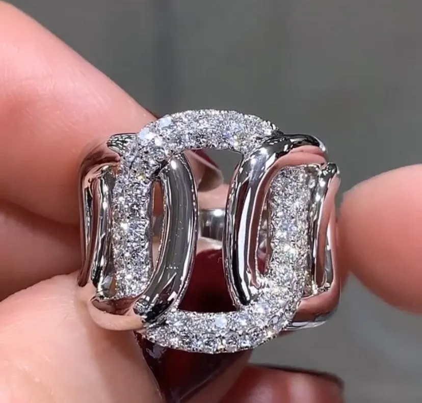 Ladies Diamond Link Cocktail Ring