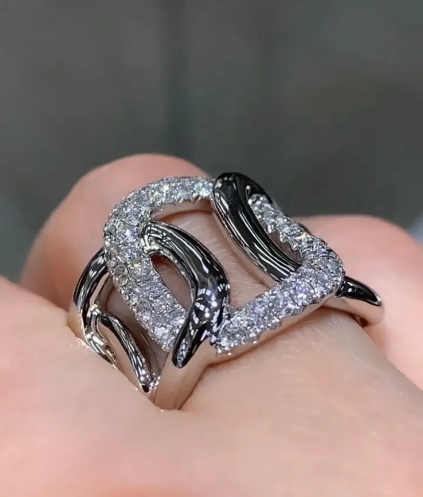 Ladies Diamond Link Cocktail Ring