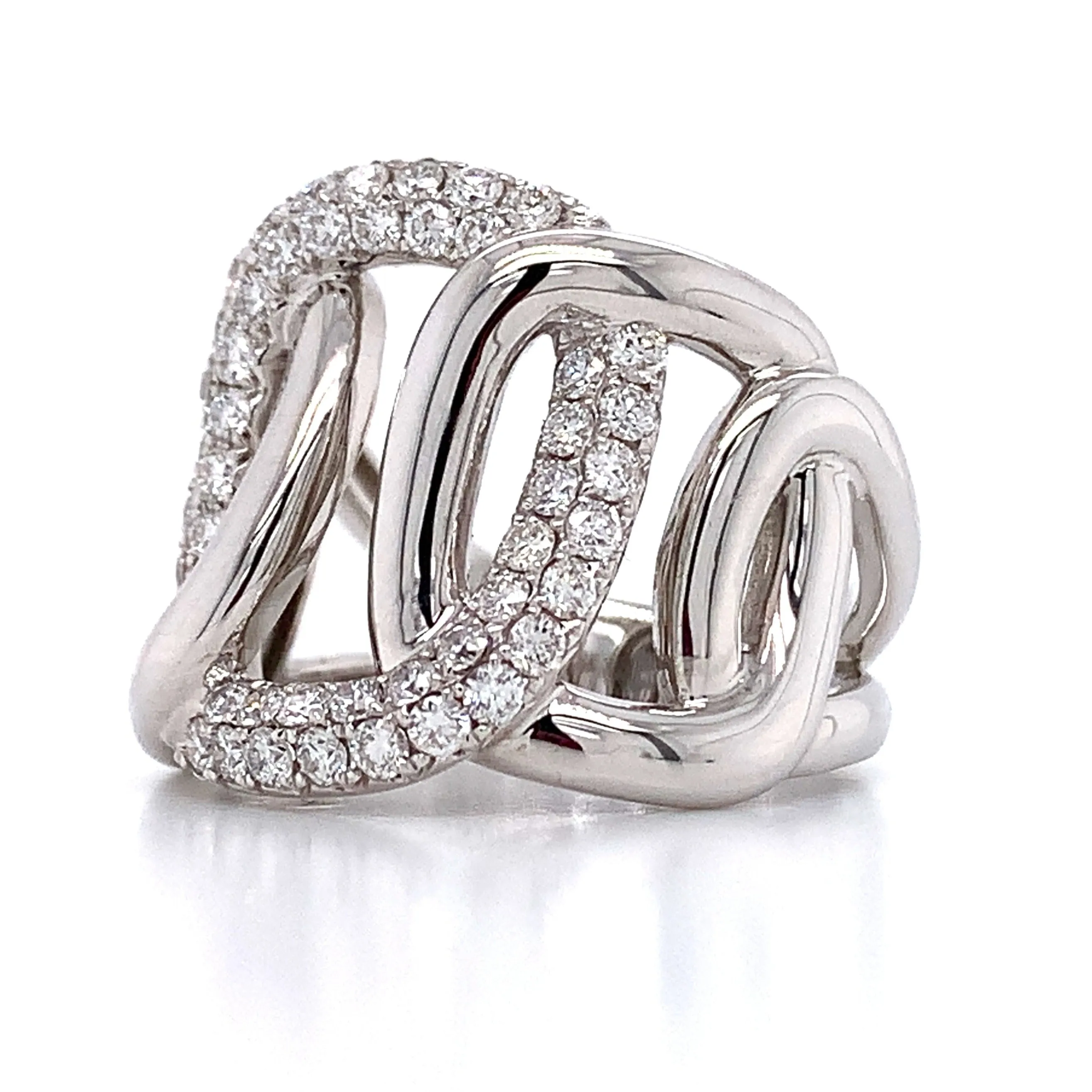 Ladies Diamond Link Cocktail Ring