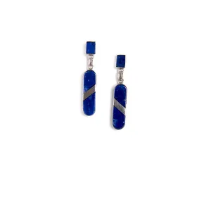 Lapis Lazuli Earrings Wayanay | Handcrafted Jewelry | Crafted at the foothills of the andes