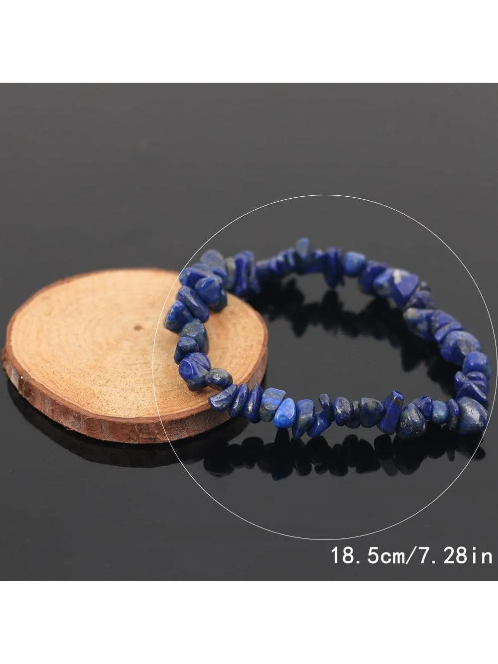 Lapis Lazuli Natural Gemstone Bracelet Stretch Chip Beads Nuggets Crystal