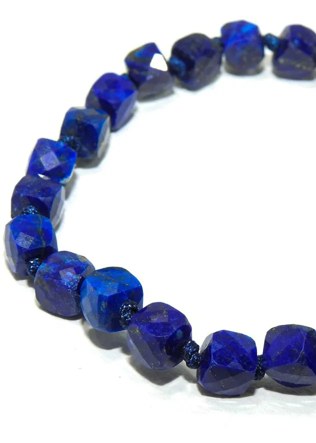 Lapiz Lazuli Cube Bracelet