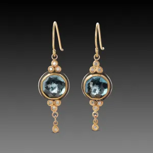 London Blue Topaz & Diamond Earrings