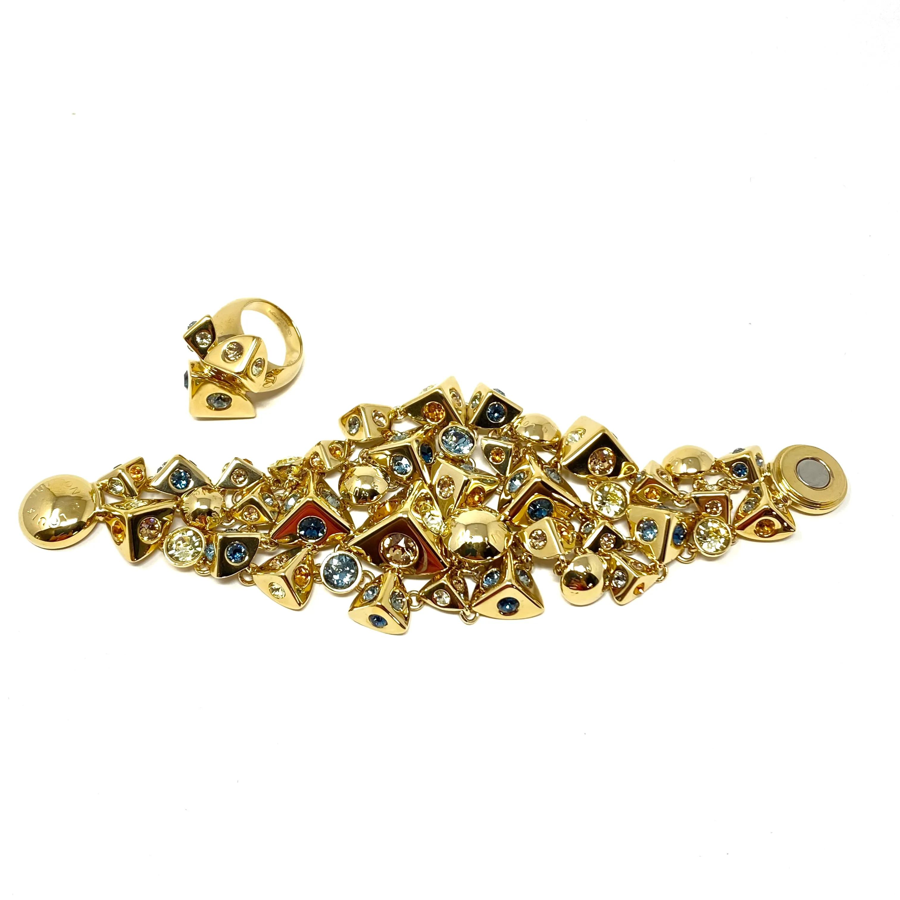 Louis Vuitton M68176 Trunkies Accumulation Gold Ring Size 7