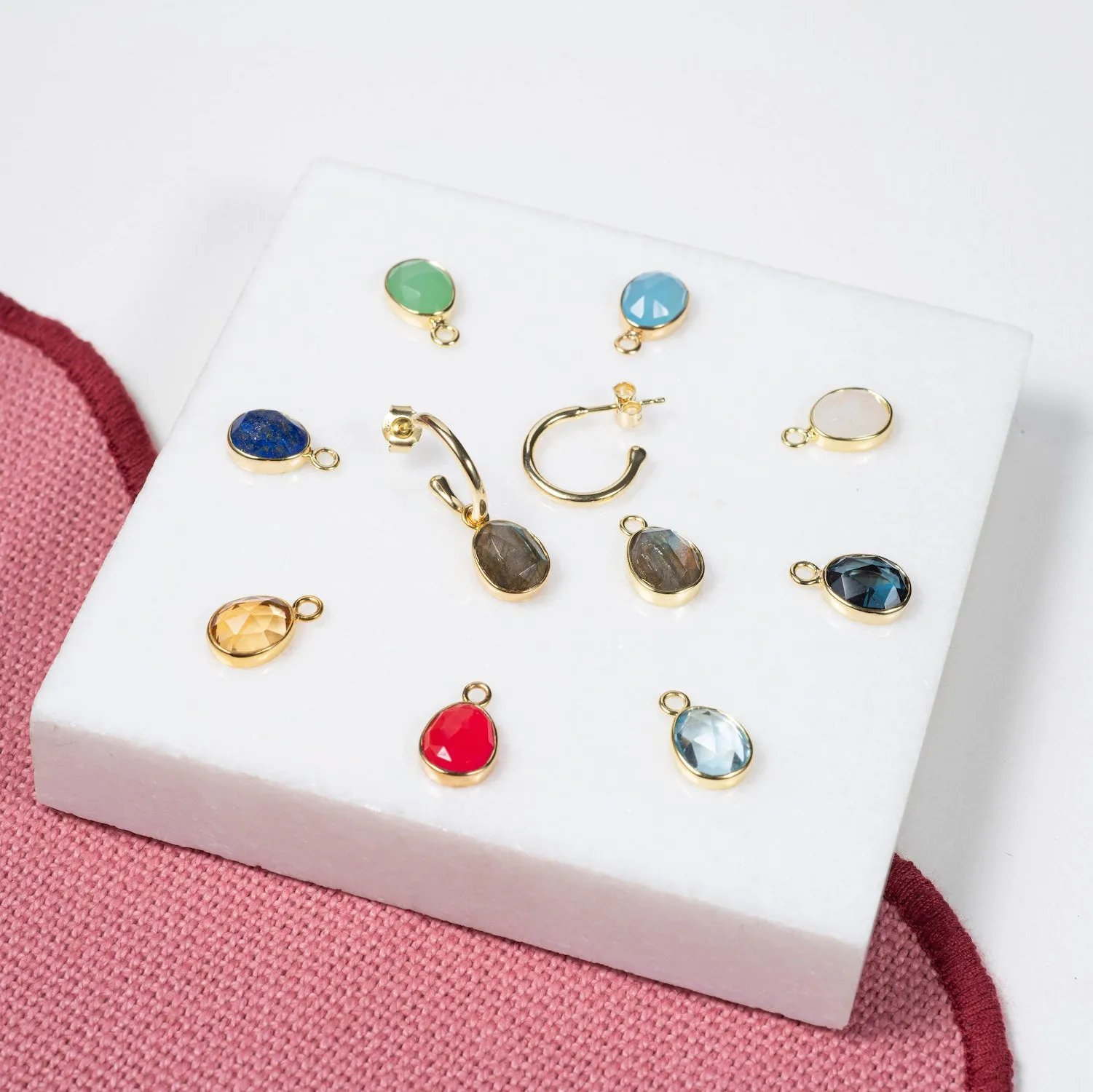 Manhattan Gold & London Topaz Interchangeable Gemstone Drops