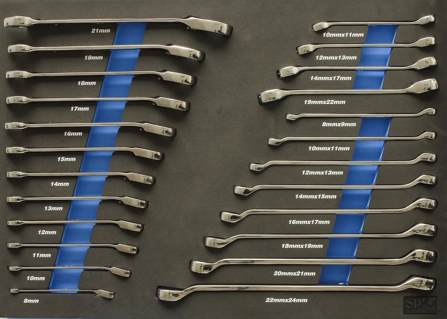 Metric&#x20;Flare.&#x20;Ring&#x20;&amp;&#x20;Geardrive&#x20;Spanners&#x20;Set&#x20;24pc&#x20;In&#x20;EVA&#x20;Foam&#x20;SP50012&#x20;-&#x20;SP&#x20;Tools