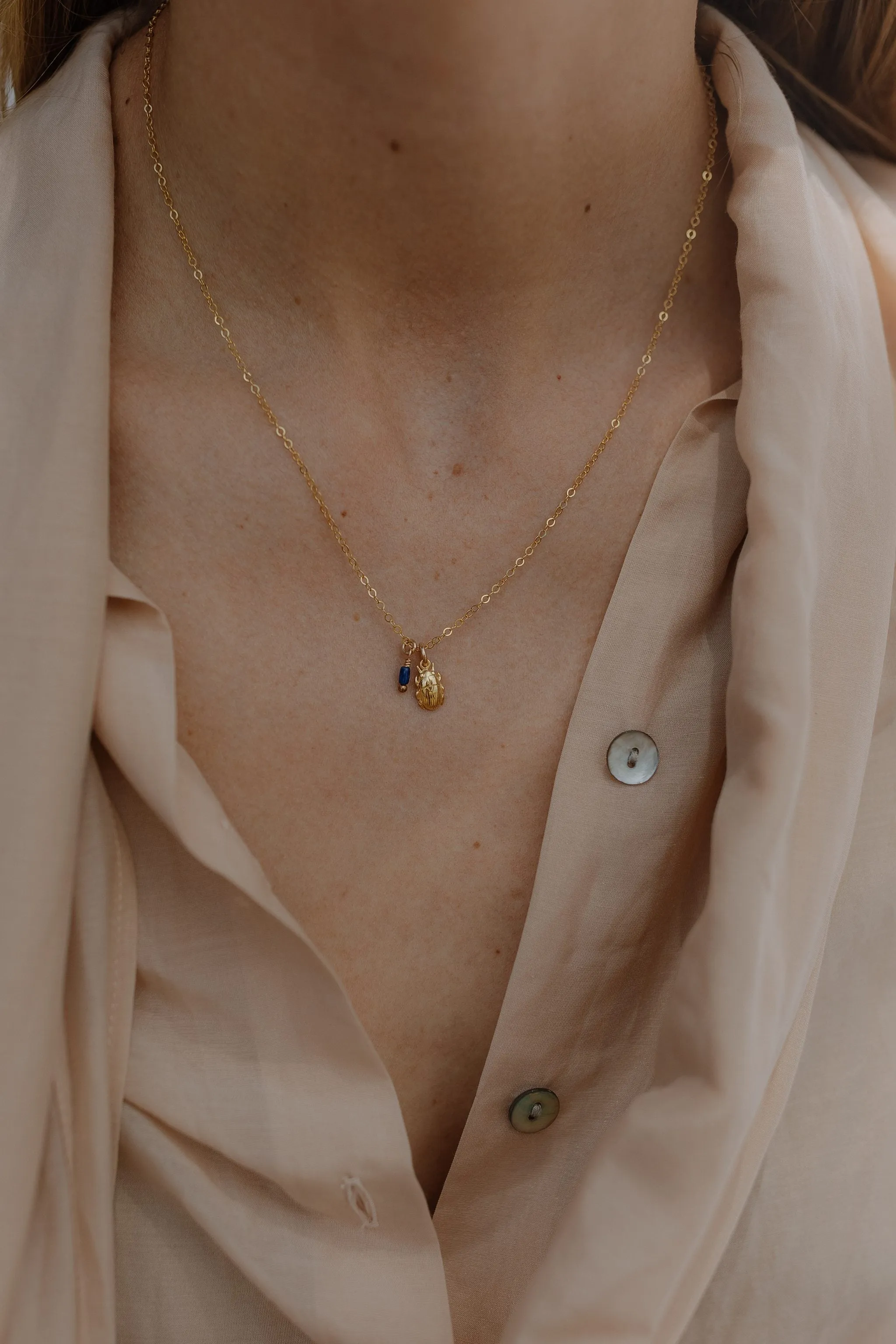 MINI SCARAB NECKLACE