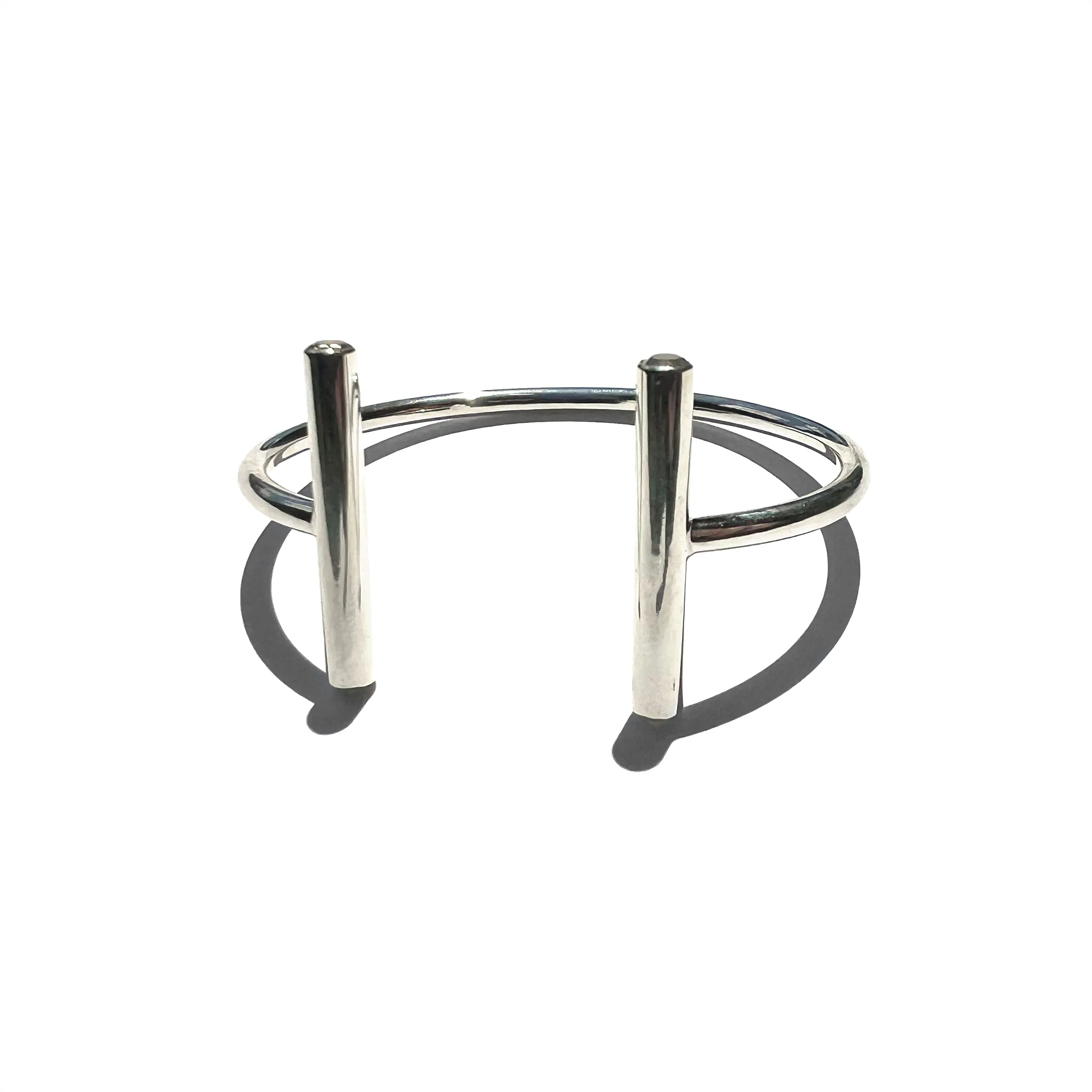 MPR x NU/NUDE Double Perpendicular Cuff Bracelet with Stones
