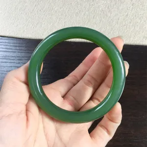Natural Jade Bangle Nephrite Bangle Internal Diameter 53.4mm NBE041