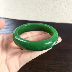 Natural Jade Bangle Nephrite Bangle Internal Diameter 57.8mm NBE044