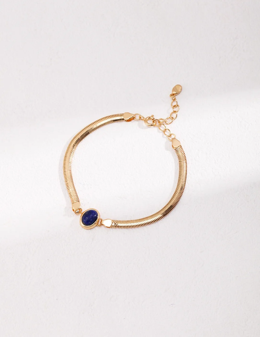 Natural Lapis Clasp / Tiger Eye stone Bracelet