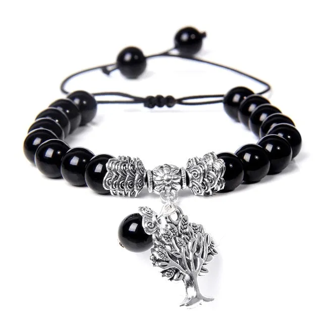 Natural Lapis Lazuli Tree of Life Bracelet Nature Life Charm Bracelet