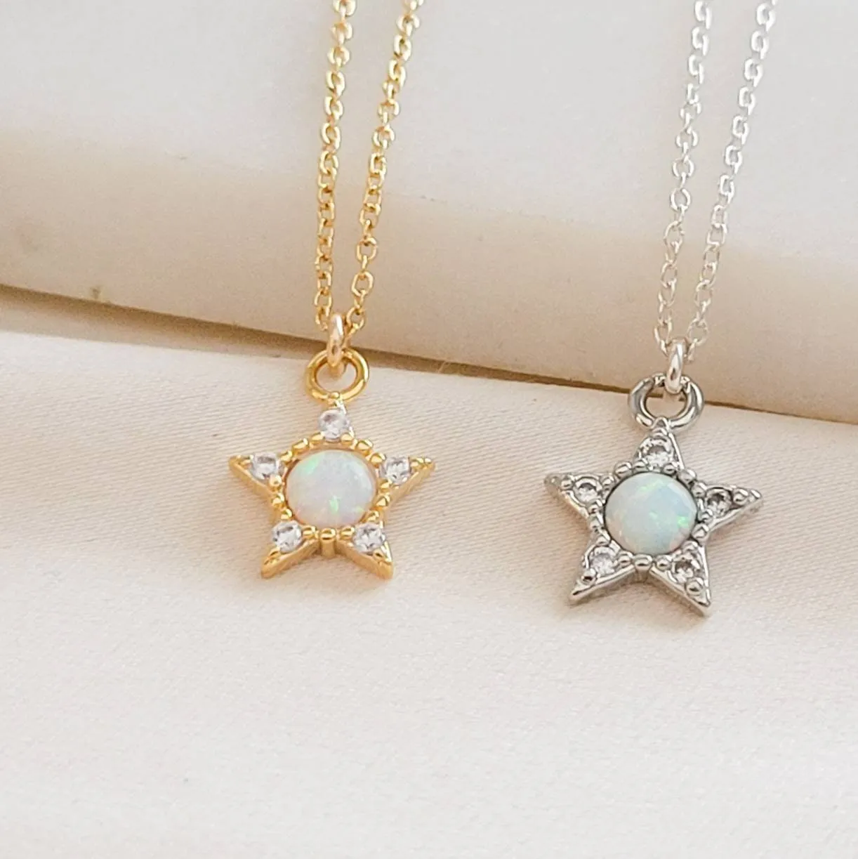 Opal Star Necklace