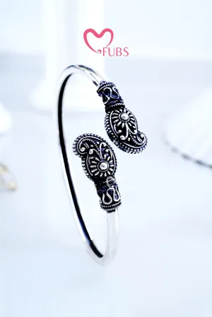Oxidized Charm Whisper Cuff Bracelet